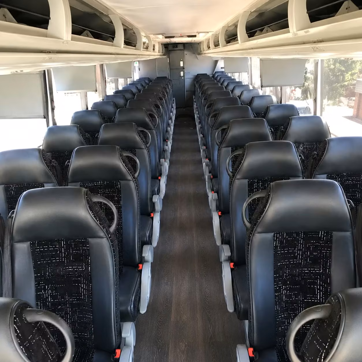 san mateo charter bus rental interior